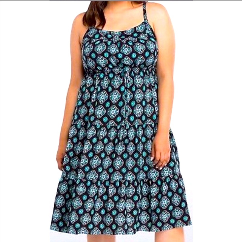 Torrid Teal Medallion Black Sundress